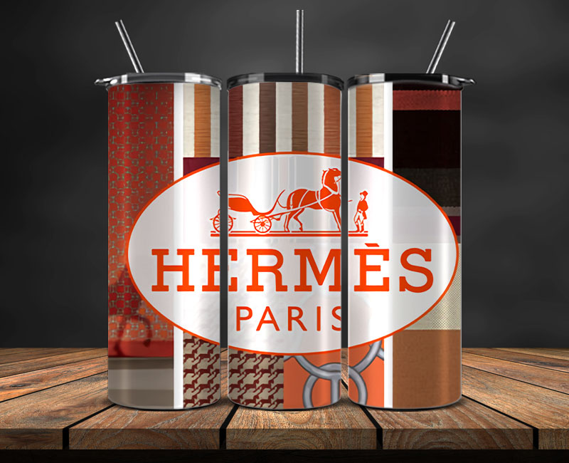 Hermes Tumbler Wrap, Hermes Tumbler Png, Hermes Logo, Luxury Tumbler Wraps, Logo Fashion Design 47