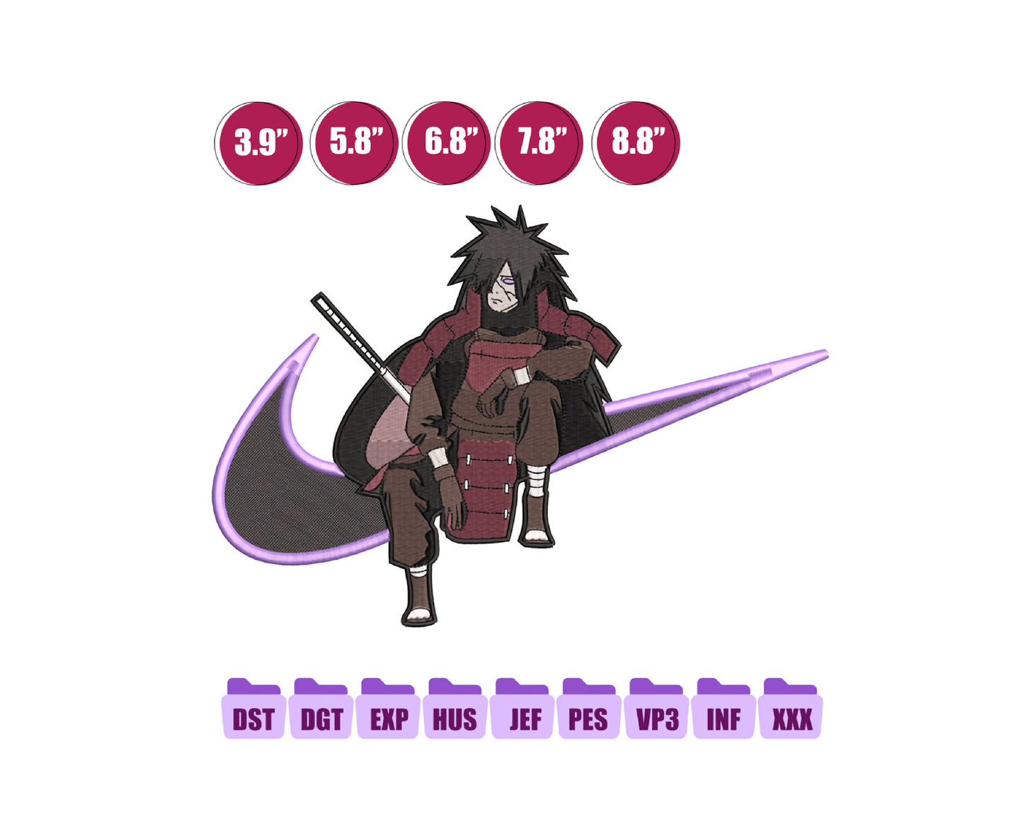 Ni ke Madara Anime Embroidery Design, Ni ke Anime Embroidery Designs 47