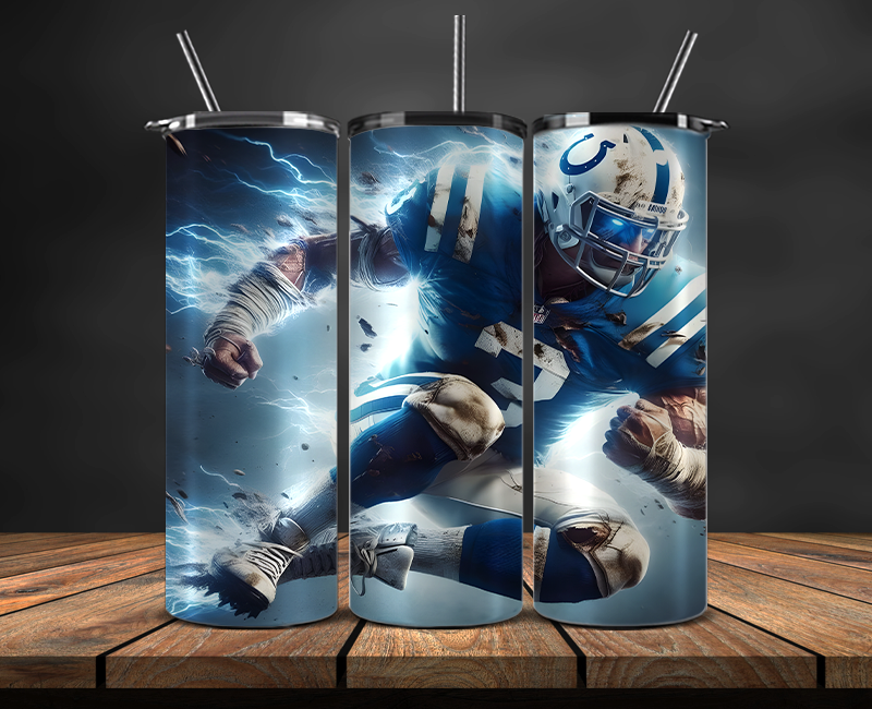 Indianapolis Colts Tumbler Wrap, NFL Trendy Tumbler 04