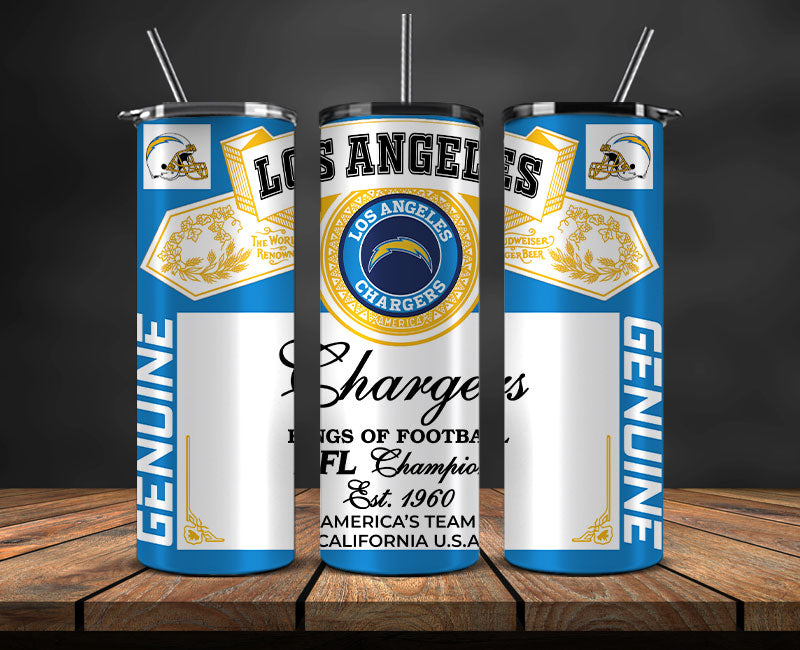 Los Angeles Chargers Tumbler Wrap,Vintage Budweise Tumbler Wrap DS 50