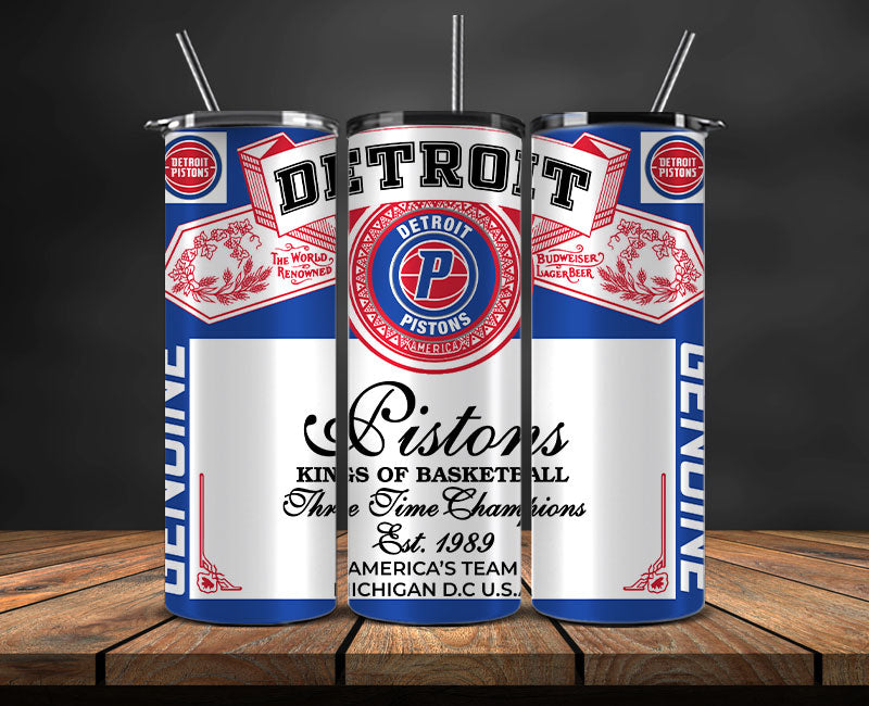 Detroit Pistons Tumbler Wrap, Basketball Design,NBA Teams,NBA Sports,Nba Tumbler Wrap,NBA DS-54