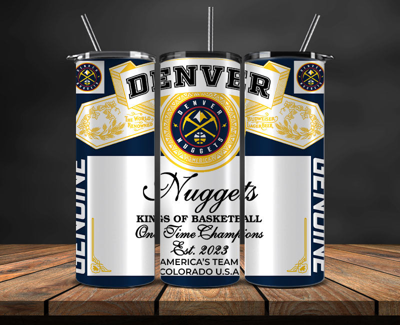 Denver Nuggets Tumbler Wrap, Basketball Design,NBA Teams,NBA Sports,Nba Tumbler Wrap,NBA DS-55