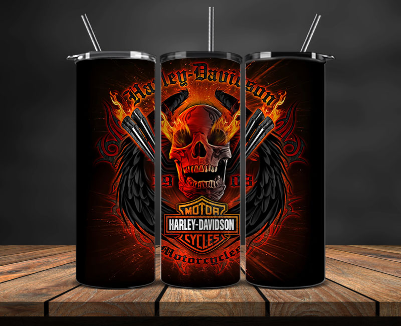 Harley Skinny Tumbler Png, Motor Harley Digital Tumbler Wrap, Harley Tumbler Wrap New 59