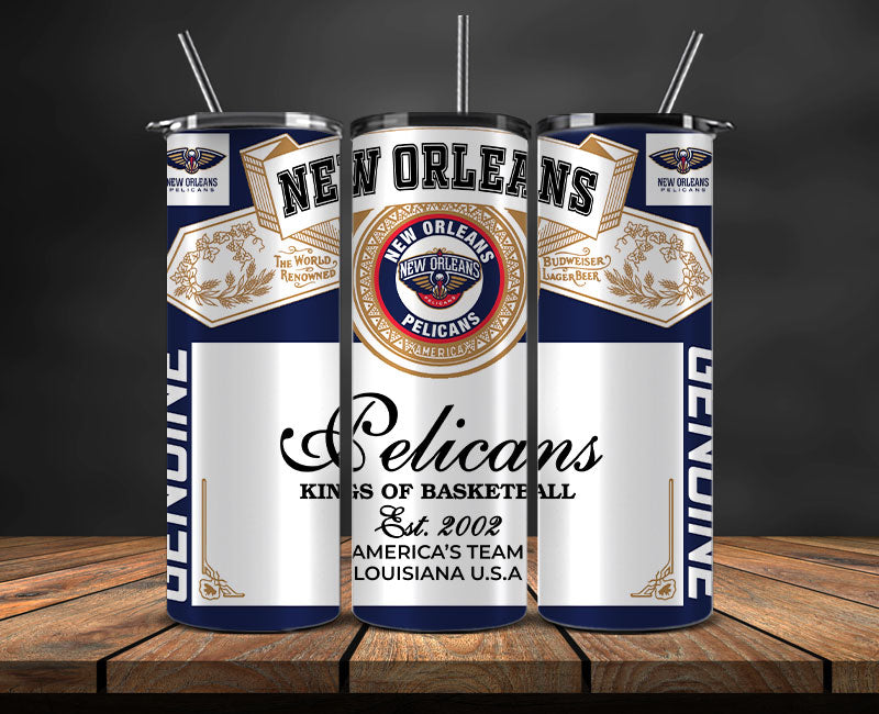 New Orleans Pelicans Tumbler Wrap, Basketball Design,NBA Teams,NBA Sports,Nba Tumbler Wrap,NBA DS-60