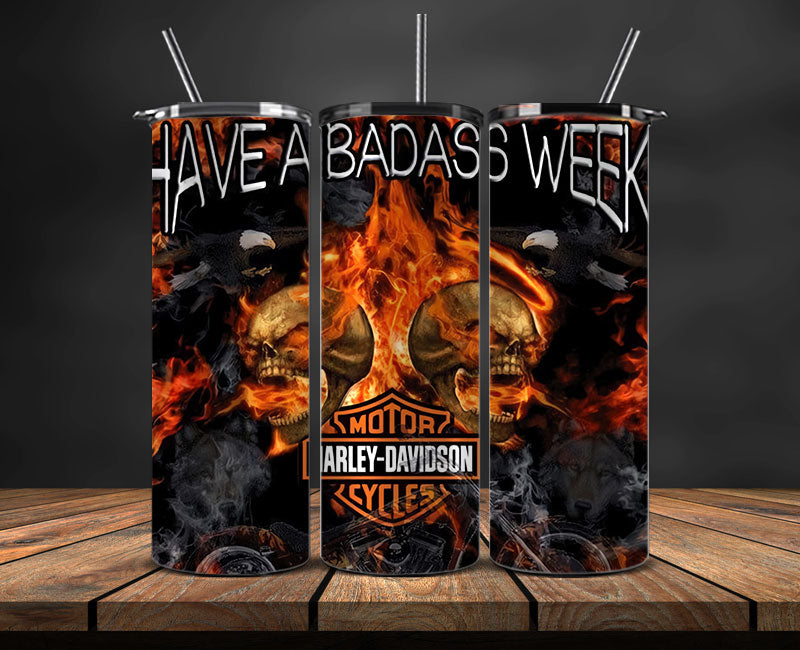 Harley Skinny Tumbler Png, Motor Harley Digital Tumbler Wrap, Harley Tumbler Wrap New 61