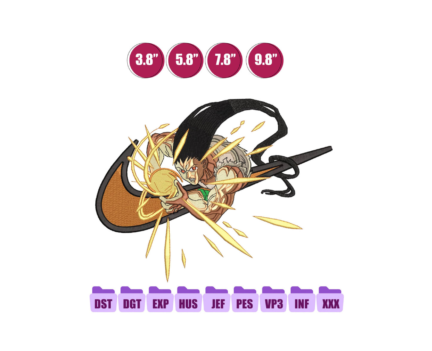 Ni ke Gon Anime Embroidery Design, Ni ke Anime Embroidery Designs 61