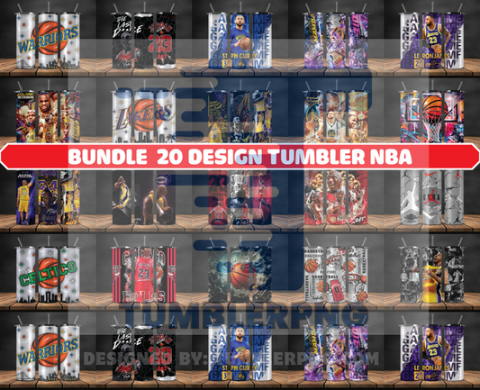 Bundle NBA  Logo Tumbler Wrap, Bundle Sport Tumbler ,NBA DS 66