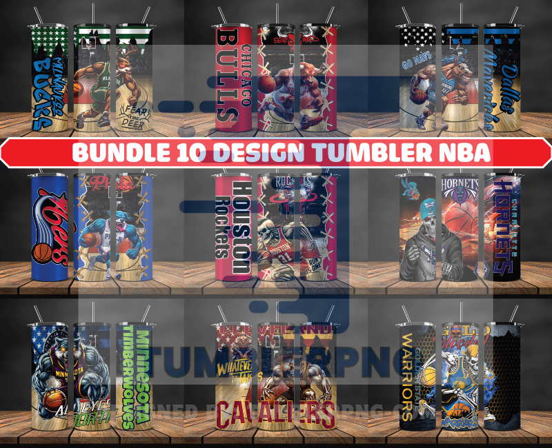 Bundle NBA Logo Tumbler Wrap, Bundle Sport Tumbler ,NBA DS 67
