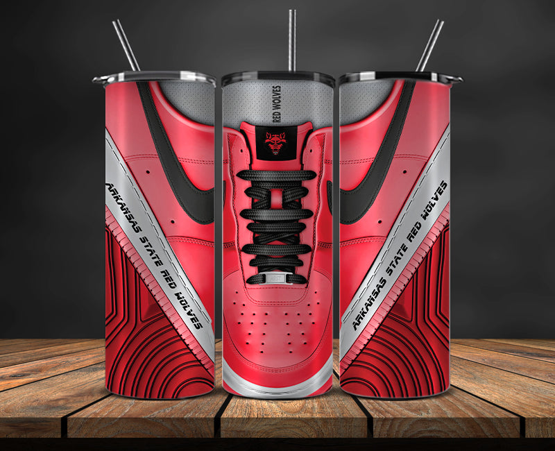 Arkansas State Red Wolves Sneaker Tumbler Wrap , College Sneaker Tumbler Wrap 69