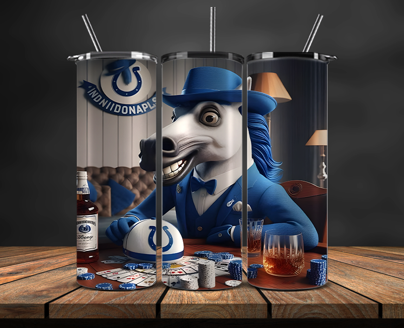 Indianapolis Colts Tumbler Wrap, NFL Trendy Tumbler 06