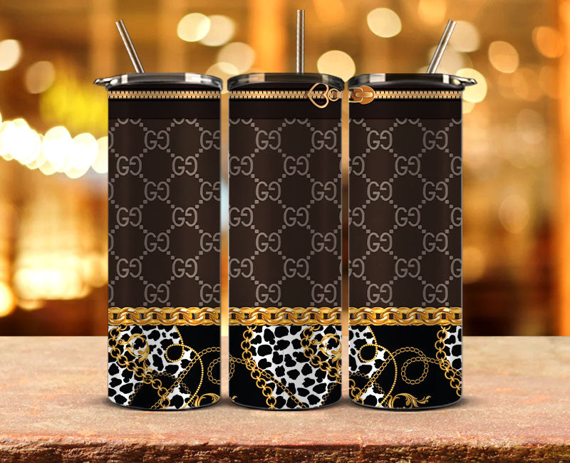 Gucci Tumbler Wrap, Gucci Tumbler Png, Gucci Logo,Luxury Logo Brand 06