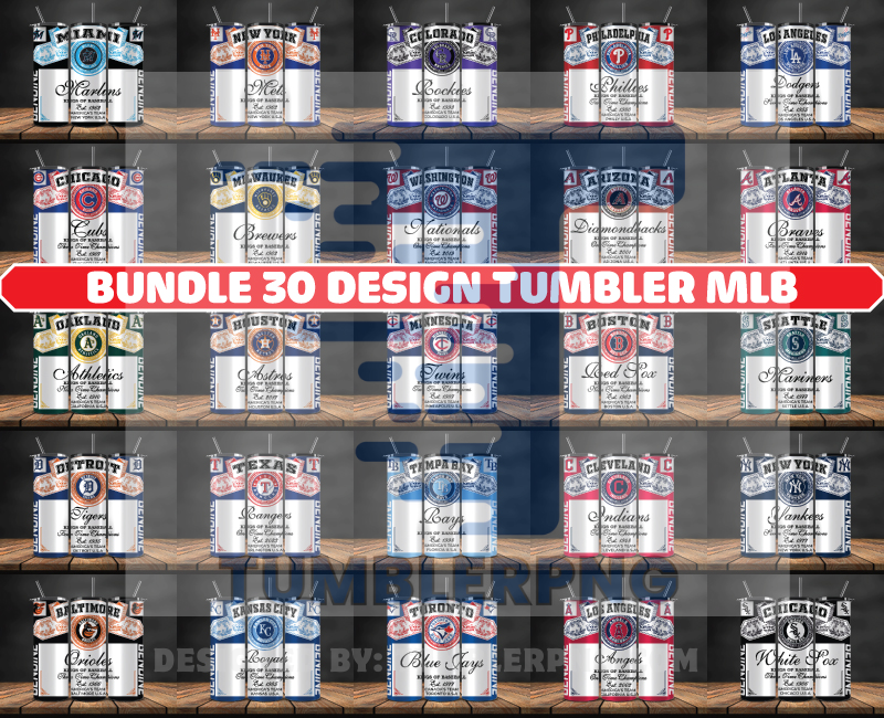 Bundle MLB Logo Tumbler Wrap, Bundle Sport Tumbler 73