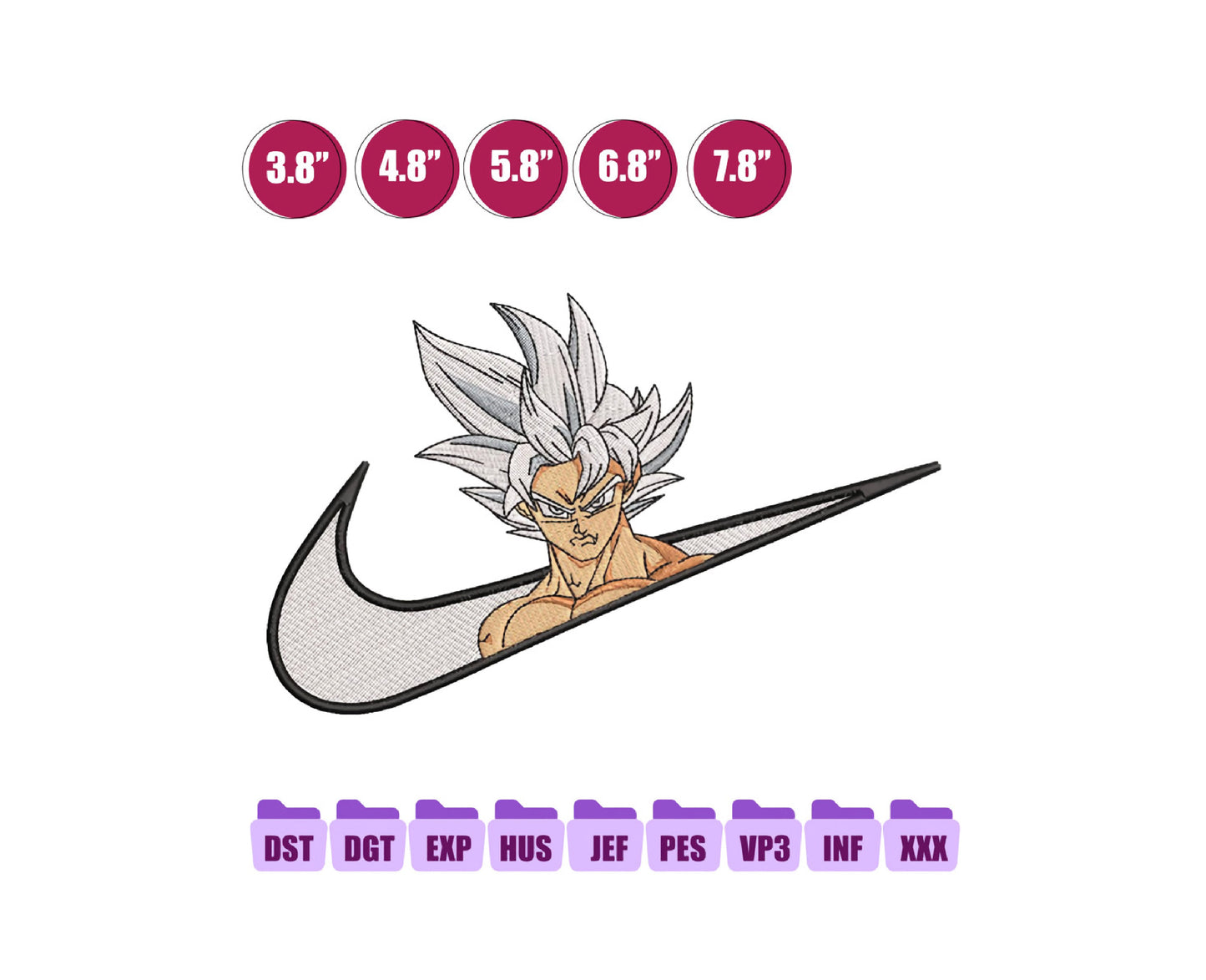 Ni ke Goku Anime Embroidery Design, Ni ke Anime Embroidery Designs 76
