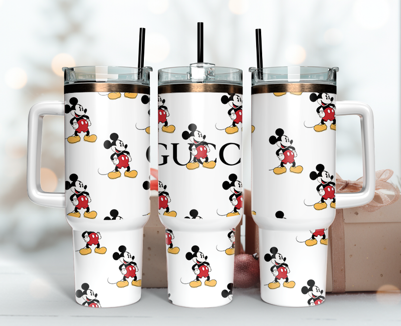 Gucci Tumbler Wrap 40oz, Logo Fashion Tumbler Wrap 40oz, Tumbler 40oz Png 79
