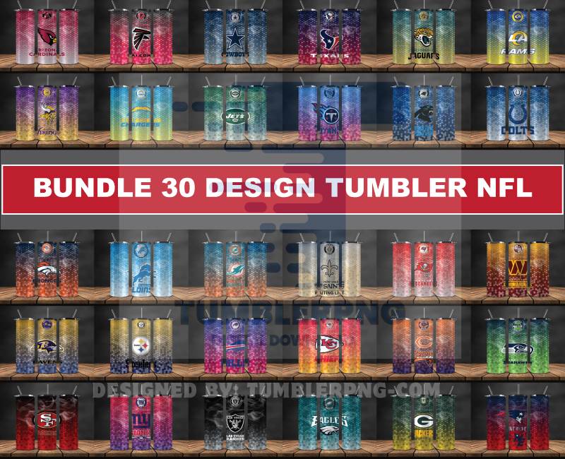 Bundle Logo Team NFL Tumbler Wrap, Bundle Sport Tumbler 07