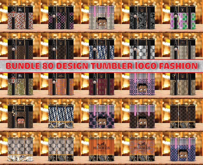 Bundle Fashion Style Tumbler Wrap , Luxury Logo Brand