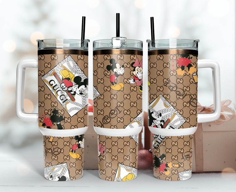 Gucci Tumbler Wrap 40oz, Logo Fashion Tumbler Wrap 40oz, Tumbler 40oz Png 84