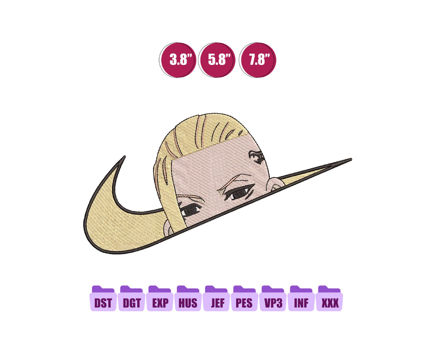 Ni ke Ken Tokyo Revengers Anime Embroidery Design, Ni ke Anime Embroidery Designs 86