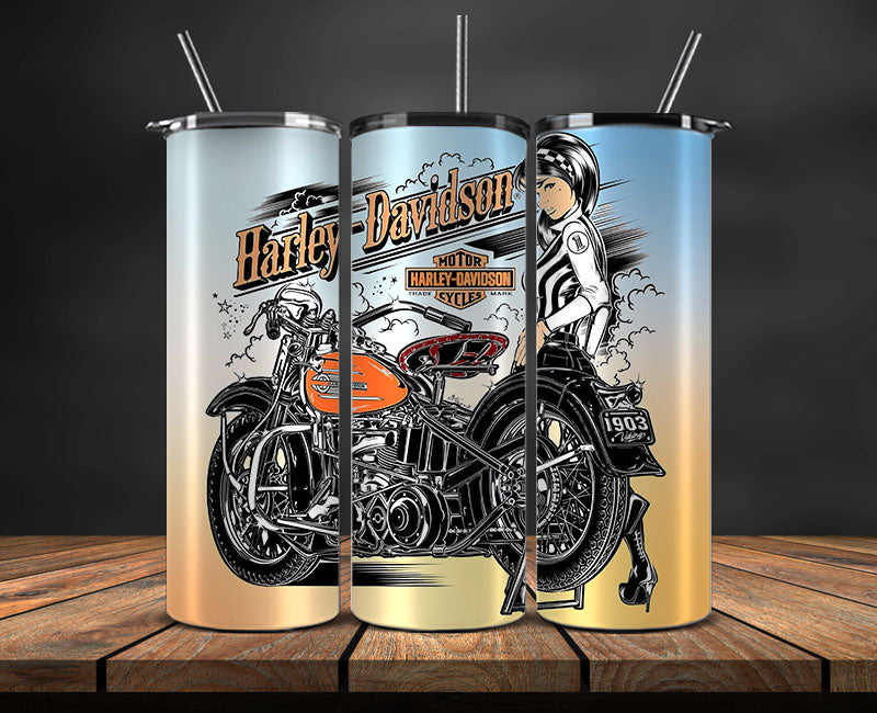 Harley Skinny Tumbler Png, Motor Harley Digital Tumbler Wrap, Harley Tumbler Wrap New 87