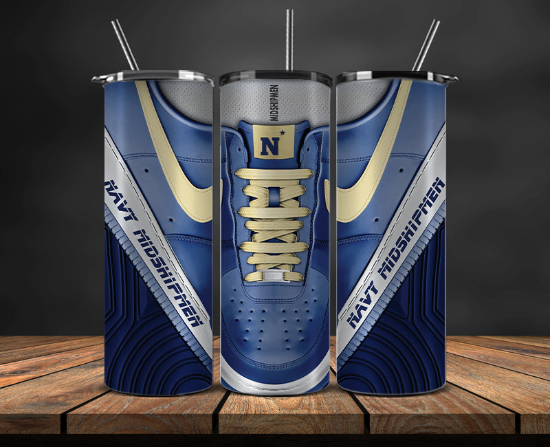 Navy Midshipmen Sneaker Tumbler Wrap , College Sneaker Tumbler Wrap 89