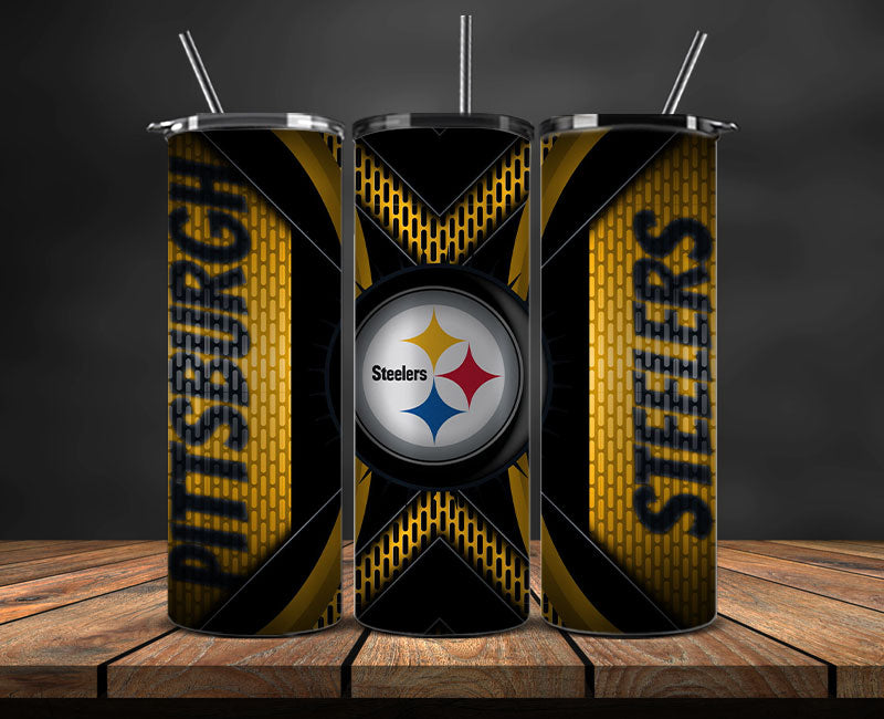 Pittsburgh Steelers Tumbler Wrap, NFL Logo Tumbler Png, NFL Design Png-89