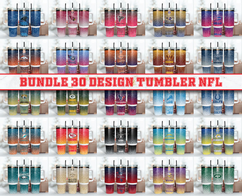 Bundle 30 Design NFL Tumbler 40oz Png, 40oz Tumler Png 95