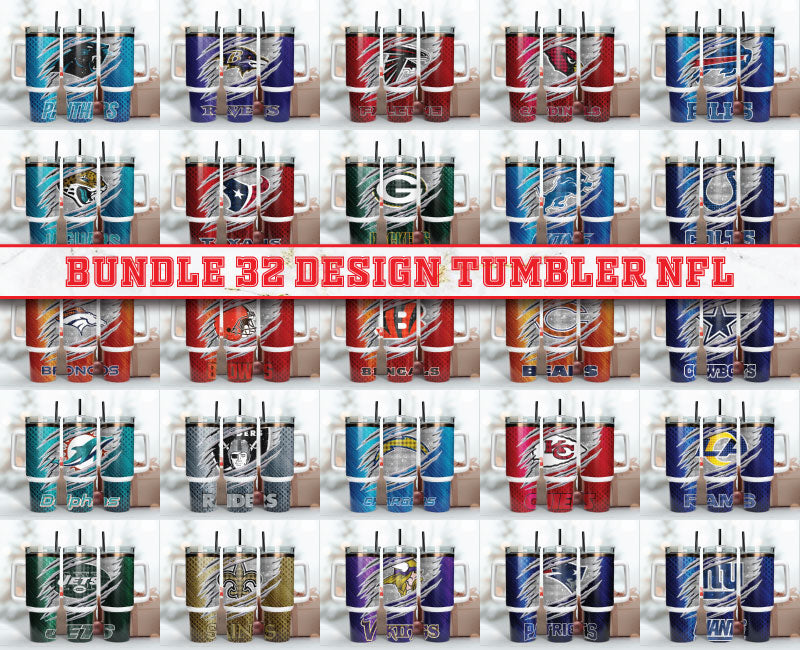 Bundle 32 Design NFL Tumbler 40oz Png, 40oz Tumler Png 96