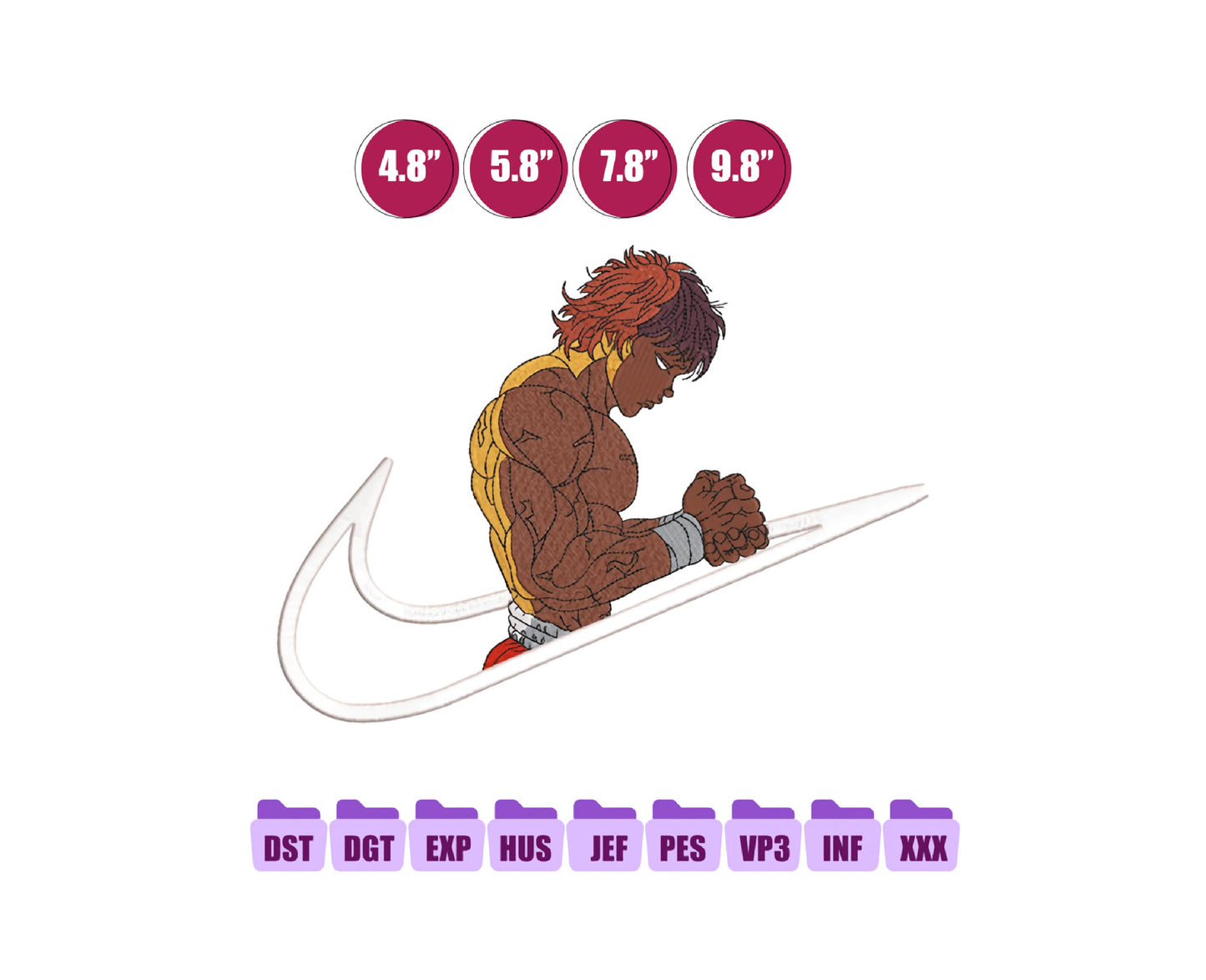 Ni ke Baki Anime Embroidery Design, Ni ke Anime Embroidery Designs 99