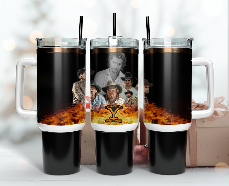 Yellowstone Tumbler Wrap 40oz , 40oz Tumbler Sublimation Png , Tumbler Wrap 09