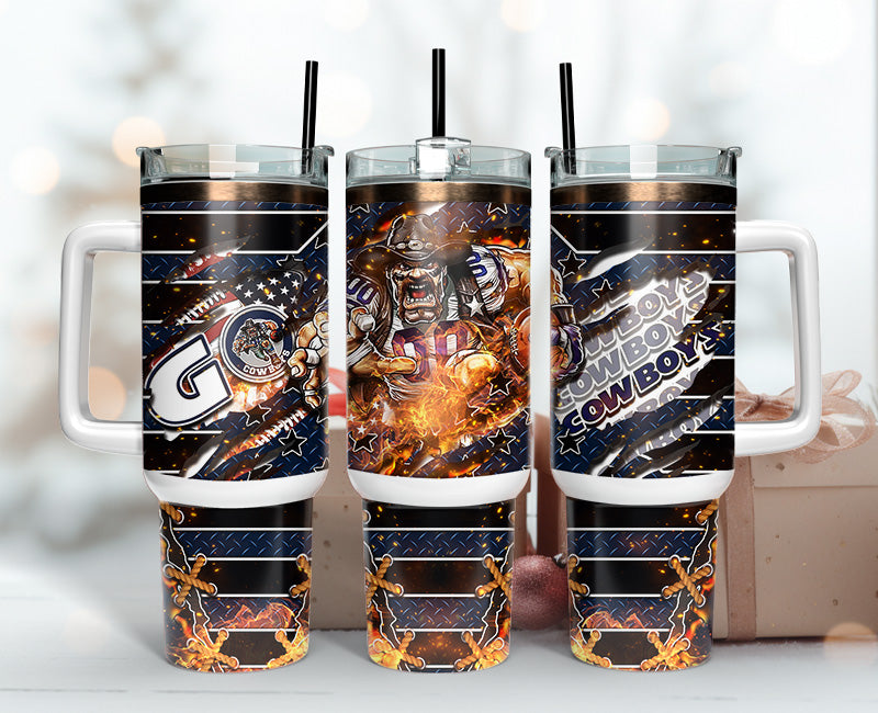 Dallas Cowboys Tumbler 40oz Png, 40oz Tumbler Skinny 09