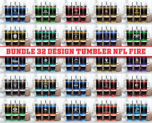 Bundle 32 Team NFL 40oz Tumbler,NFL Tumbler Wrap , 40oz Tumbler Sublimation Png , 40oz Tumbler Wrap 33
