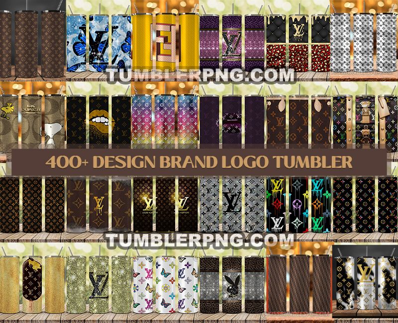 400+ Tumbler Wraps 20 oz, Fashion Luxury Logo Tumbler Wrap Png Bundle, Logo Brand Tumbler , 20oz Skinny , Tumbler Wrap Bundle Designs 14