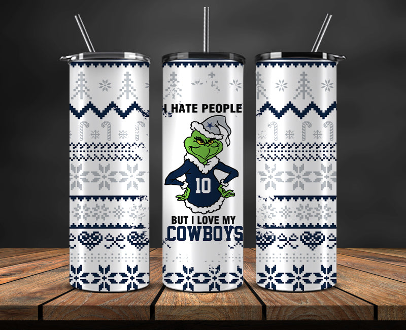Dallas Cowboys Christmas Tumbler Png,NFL Merry Christmas Png, NFL Christmas Tumbler Wrap 109