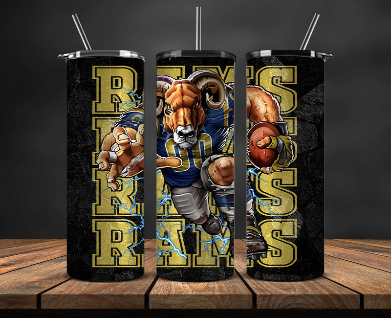 Los Angeles Rams Tumbler, Rams Logo Tumbler,NFL Season 2025, Design 117
