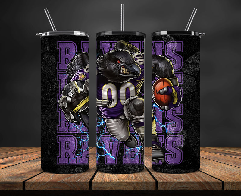 Baltimore Ravens Tumbler, Ravens Logo Tumbler,NFL Season 2025, Design 118