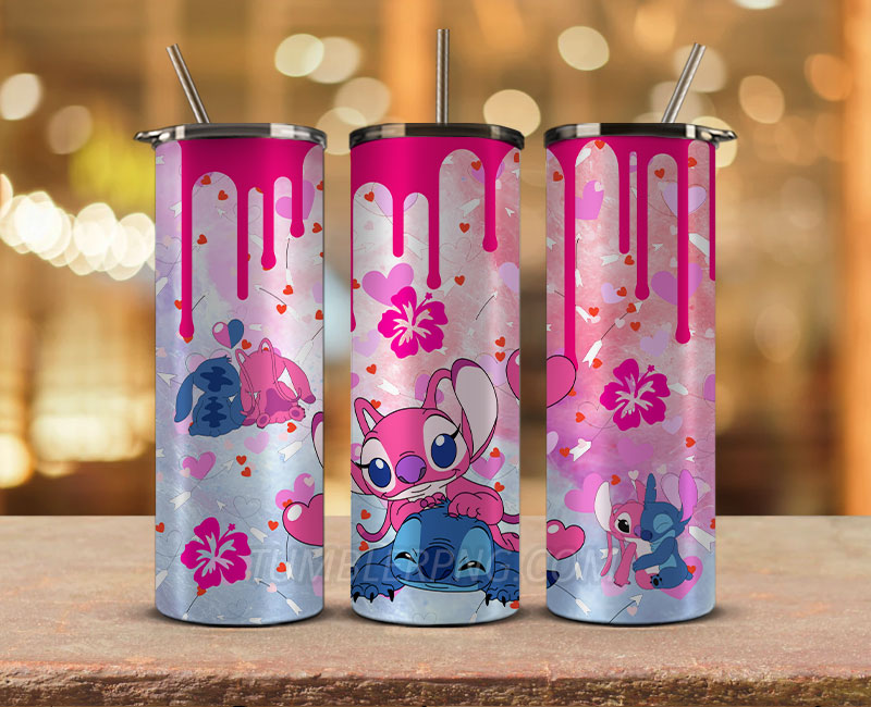 Stitch Starbucks 20oz Tumbler Png,20 oz Skinny Tumbler Wraps, Stitch Tumbler Wrap 11