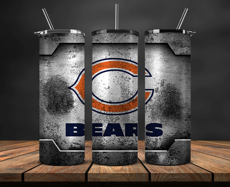 Chicago Bears Tumbler, Bears Logo Tumbler,NFL Season 2025, Design 129