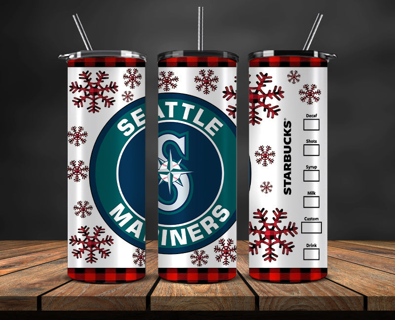 Seattle Mariners Png,Christmas MLB Tumbler Png , MLB Christmas Tumbler Wrap 12