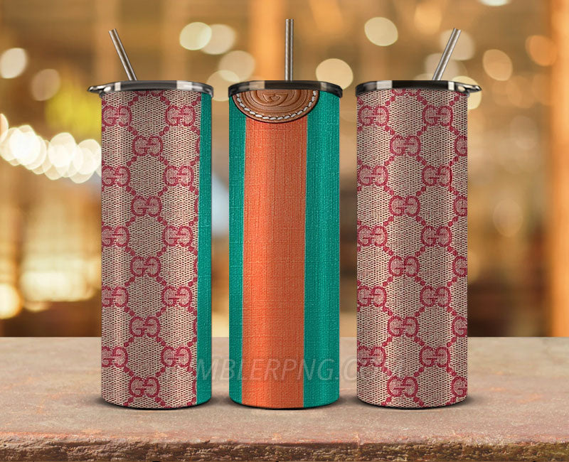 Luxury Designer Tumbler Design,Skinny Tumbler 20oz ,Digital Luxury Fashion 20oz Tumbler Wrap,Gucci Tumbler Logo Brand 12