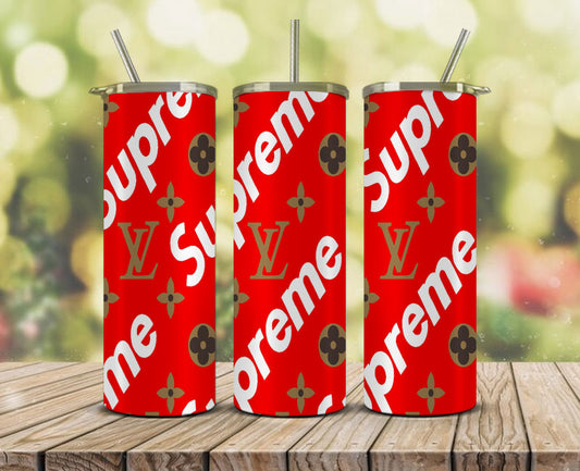 Tumbler 20oz Skinny Png ,Tumbler Wrap Bundle Png,Skinny Tumbler 20oz , Supreme Logo Tumbler Png, Fashion Brand Logo, Tumbler Wrap 145 Tumblerpng