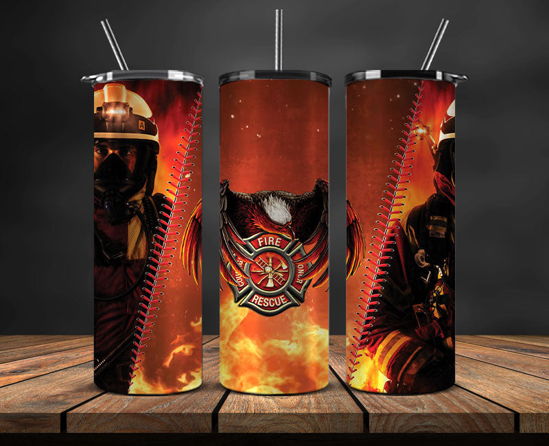 Firefighter Tumbler Wrap , Fire Rescue Fireman 14
