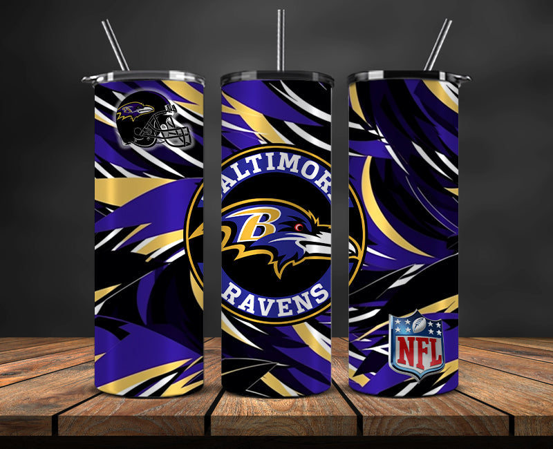 Baltimore Ravens Tumbler, Ravens Logo Tumbler,NFL Season 2025, Design 164