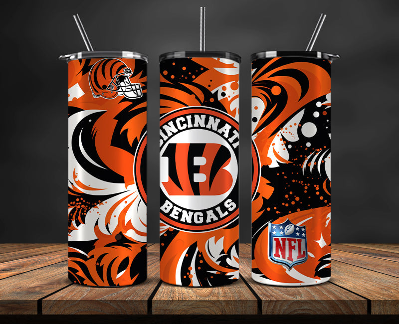 Cincinnati Bengals Tumbler, Bengals Logo Tumbler,NFL Season 2025, Design 168