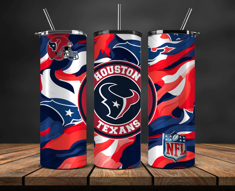 Houston Texans Tumbler, Texans Logo Tumbler,NFL Season 2025, Design 175