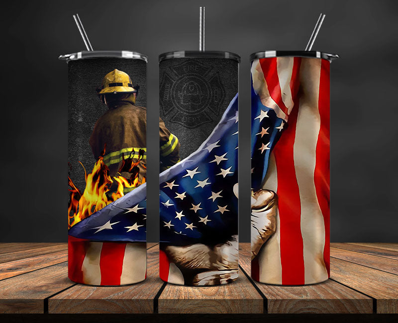 Firefighter Tumbler Wrap , Fire Rescue Fireman 17