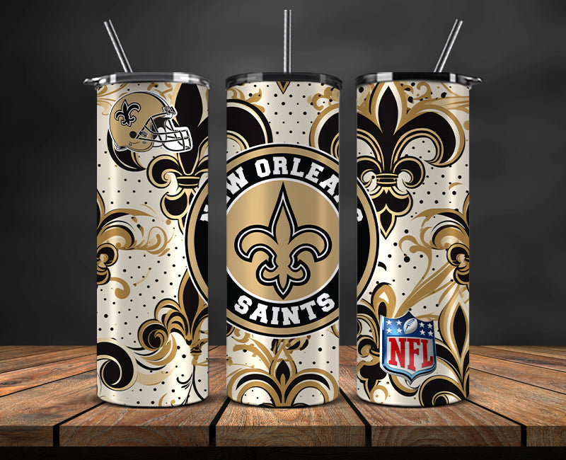 New Orleans Saints Tumbler, Saints Logo Tumbler,NFL Season 2025, Design 187
