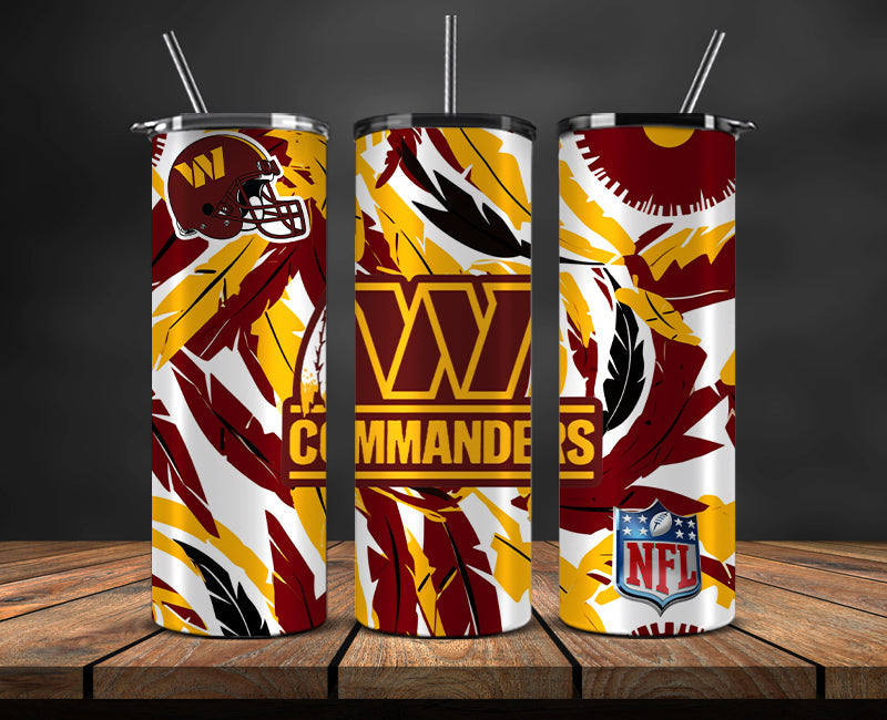 Washington Commanders Tumbler, Washington Logo Tumbler,NFL Season 2025, Design 198