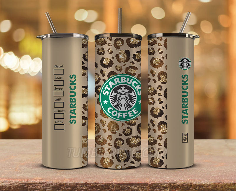 Personalized Starbucks Inspired Holiday Skinny Tumbler, Sublimation