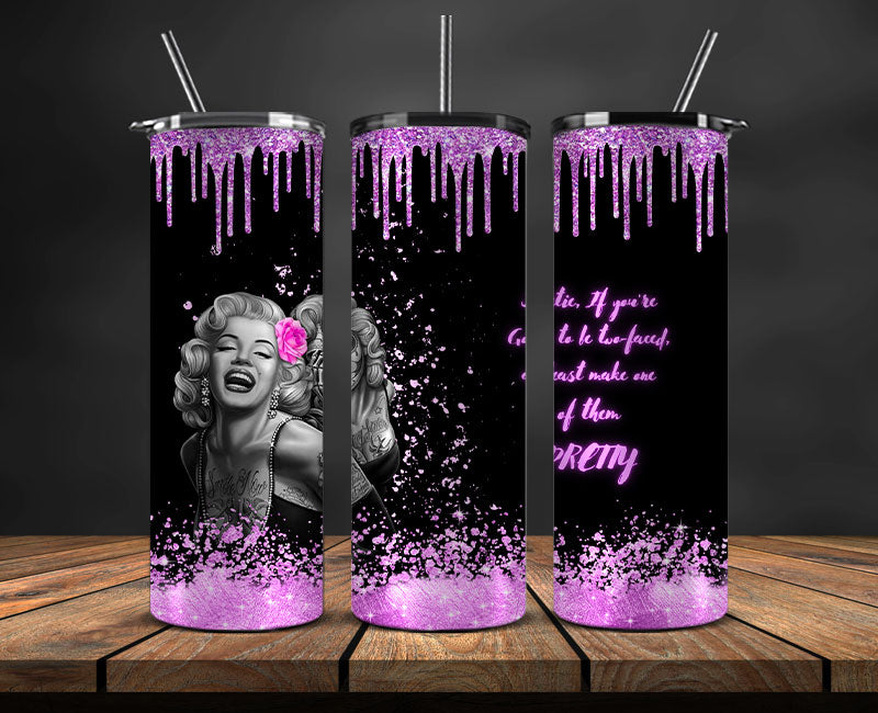 Marilyn Monroe Tumbler, Marilyn Monroe Tumbler Wrap Png, Marilyn Monroe 01