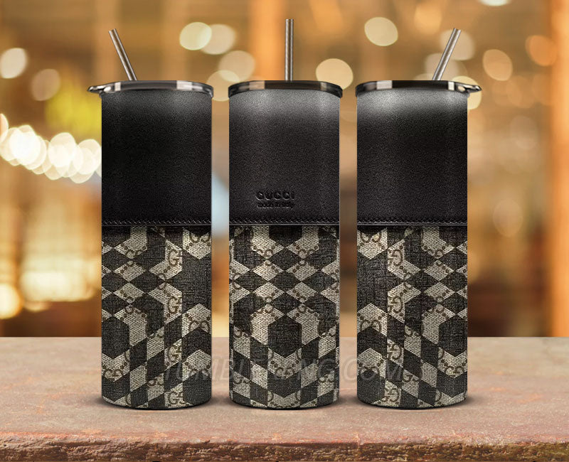 Luxury Designer Tumbler Design,Skinny Tumbler 20oz ,Digital Luxury Fashion 20oz Tumbler Wrap, Gucci Tumbler Logo Brand 01